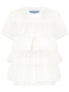 Viktor & Rolf Tiered Ruffle Top - White