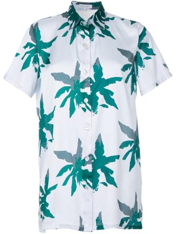 Sapia Simone - Palm Print Blouse - Women - Polyester - S, Blue, Polyester