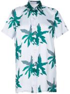 Sapia Simone - Palm Print Blouse - Women - Polyester - S, Blue, Polyester