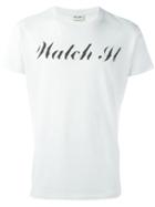 Saint Laurent Watch It Print T-shirt, Men's, Size: Xl, White, Cotton