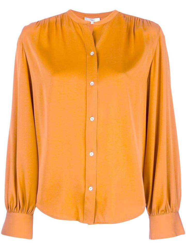 Vince Button-up Blouse - Orange