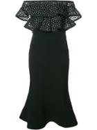 Rebecca Vallance Farina Flare Midi Dress - Black