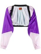 Colville Colour Block Cropped Jacket - Purple