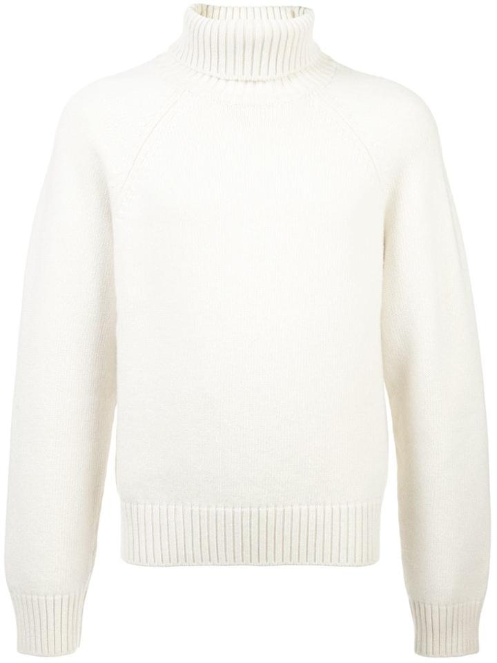Holiday Chunky Turtle Neck Jumper - White