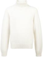Holiday Chunky Turtle Neck Jumper - White