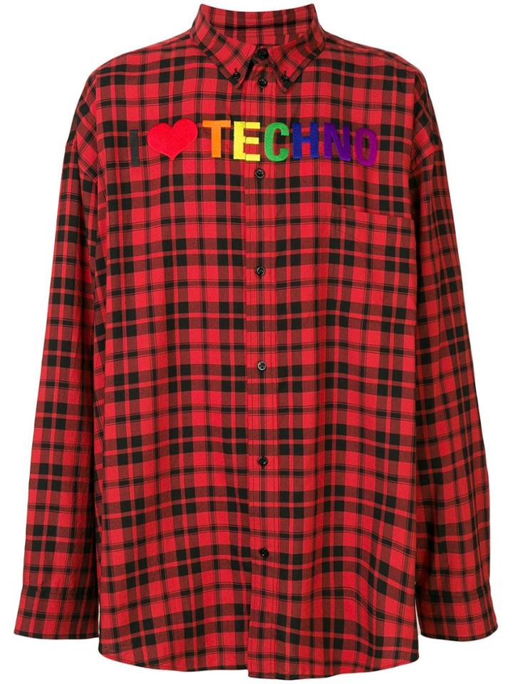 Balenciaga I Love Techno Shirt - Red
