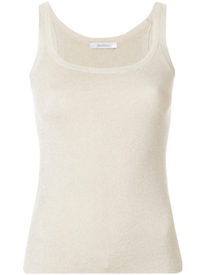 Max Mara Ribbed Metallic Tank