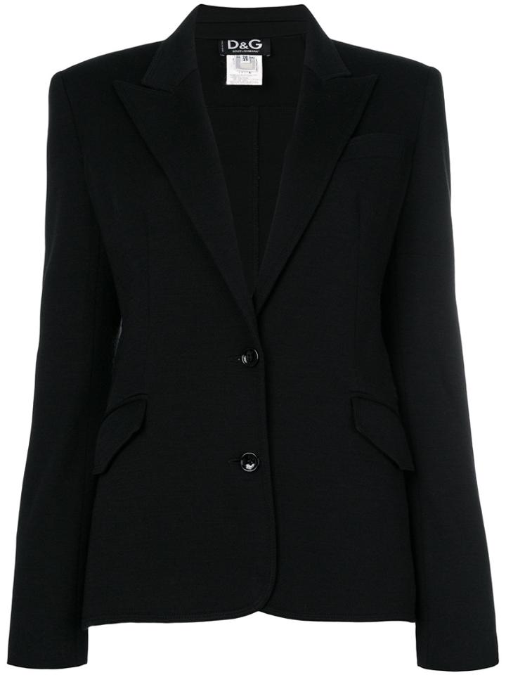 Dolce & Gabbana Vintage Peaked Lapel Blazer - Blue