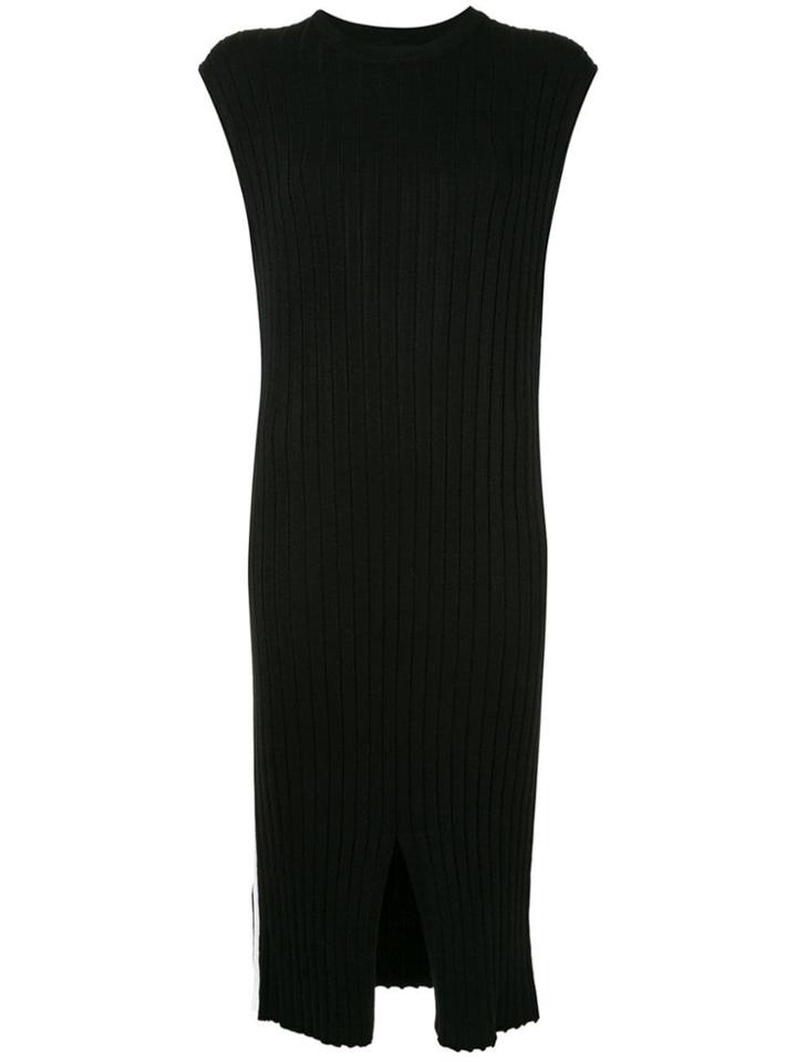 Guild Prime Ribbed Side Panelled Dress - Black