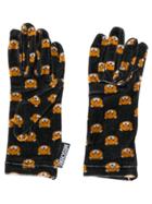 Moschino Teddy Bear Print Gloves - Black