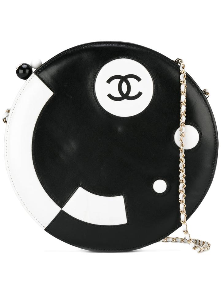 Chanel Vintage Round Shoulder Bag, Women's, Black