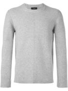 Joseph Stitch Detail Sweatshirt, Men's, Size: Medium, Grey, Wool