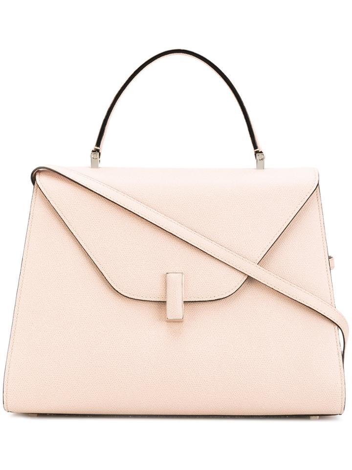 Valextra Foldover Structured Tote - Pink & Purple