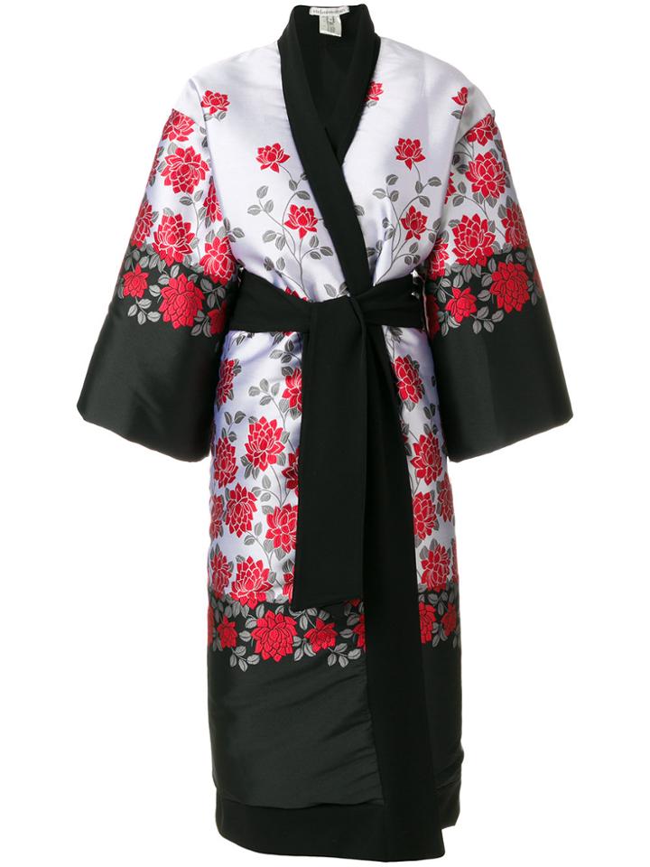 Stefano Mortari Floral Embroidered Coat - Grey