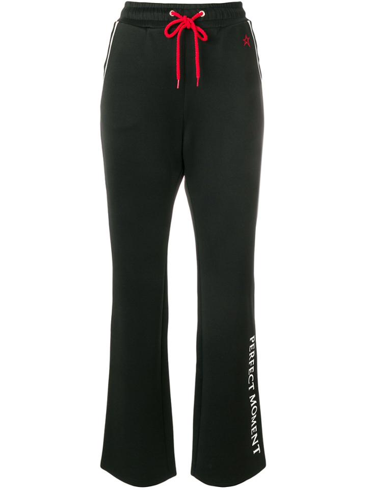 Perfect Moment Logo Print Track Trousers - Black