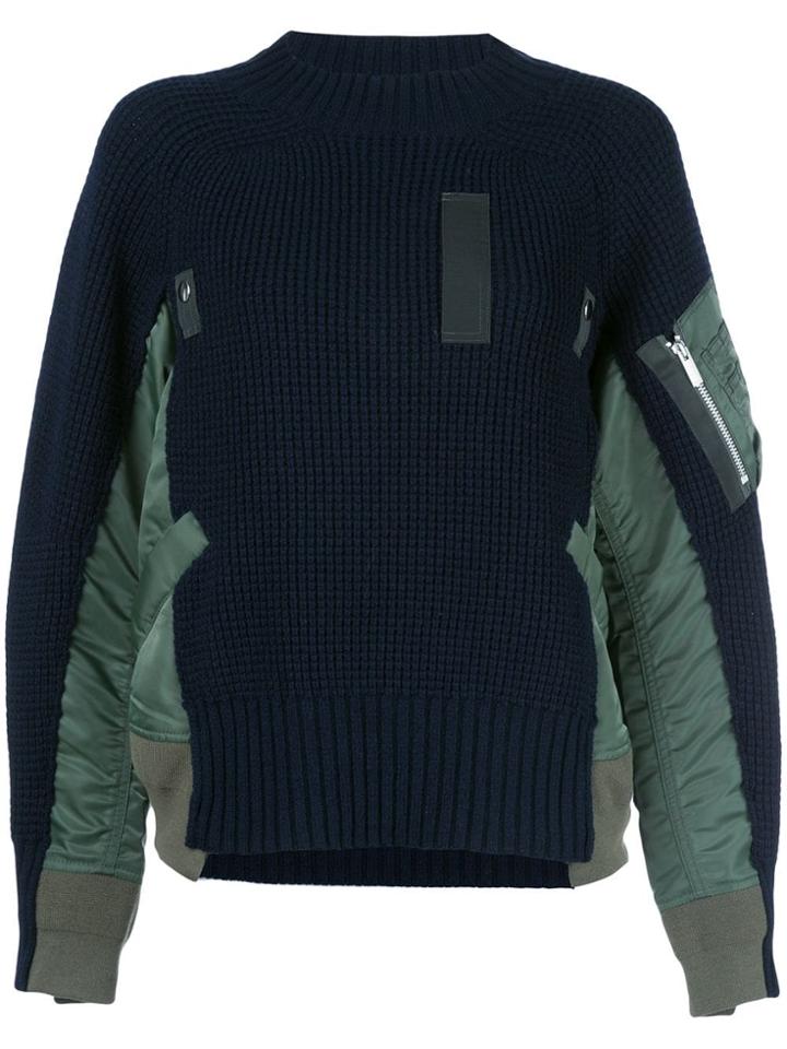 Sacai Crewneck Sweater - Blue