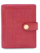 Miu Miu Crocodile Embossed Snap Fastening Wallet - Pink