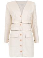 Lilly Sarti Buttoned Dress - Nude & Neutrals