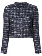 Boutique Moschino Embroidered Fitted Jacket - Blue