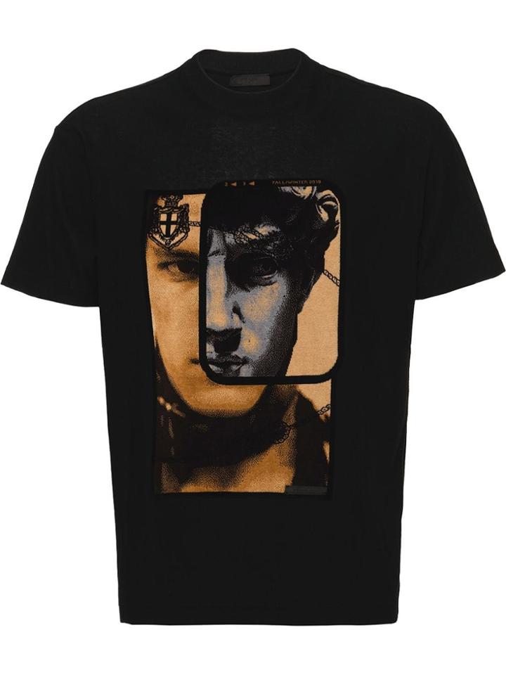 Prada Printed 'face' T-shirt - Black