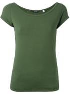 Aspesi Scoop Neck T-shirt, Women's, Size: Medium, Green, Cotton