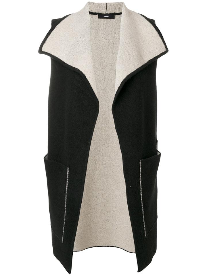 Diesel Sleeveless Cardigan - Black