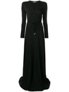 Dsquared2 V Neck Long Dress - Black