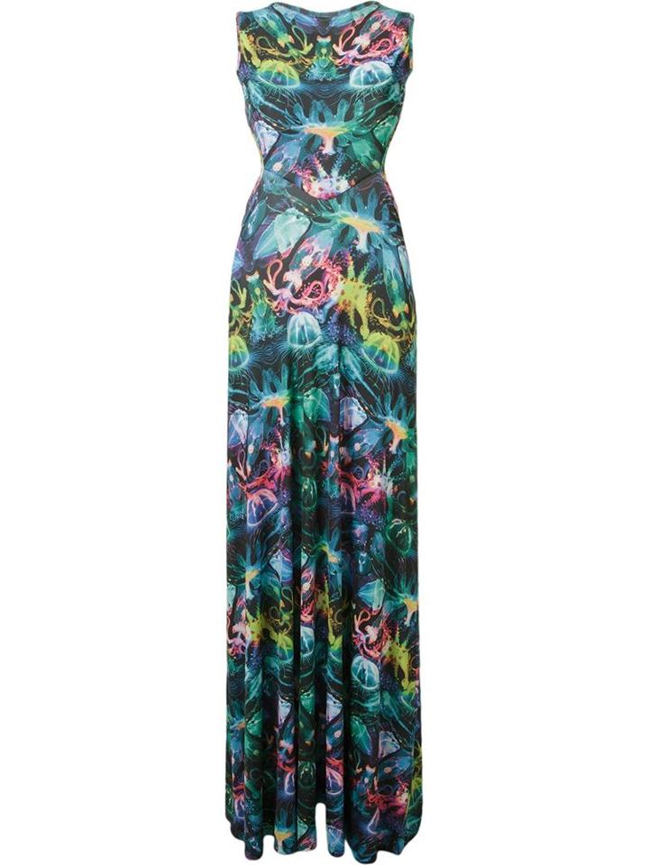 Blue Man 'oceano' Sleeveless Long Dress, Women's, Size: G, Polyester/spandex/elastane