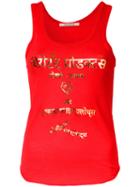 Theatre Products Metallic Lettering Print Tank, Women's, Red, Cotton/acrylic