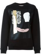 Mcq Alexander Mcqueen Abstract Face Print Sweatshirt, Women's, Size: Large, Black, Cotton