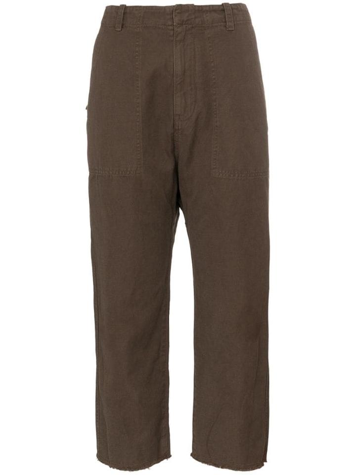 Nili Lotan Luna Cropped Trousers - Brown