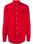 Mp Massimo Piombo Button Down Collar Oxford Shirt, Men's, Size: 43, Red, Cotton