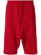 Y-3 Drop-crotch Shorts - Red