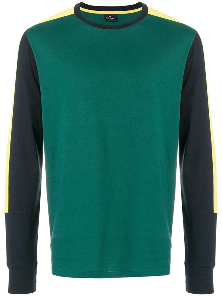 Ps By Paul Smith Colour Block Panel Top - Green