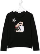 Dolce & Gabbana Kids Family Patch T-shirt, Girl's, Size: 8 Yrs, Black