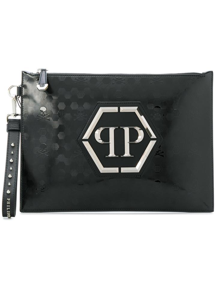 Philipp Plein A Head Full Of Dreams Clutch - Black