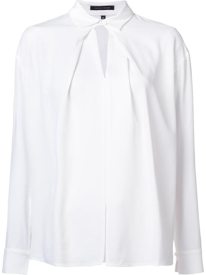 Walter Voulaz Cut-away Collar Blouse