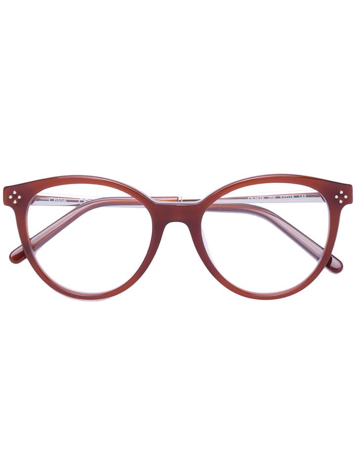 Chloé Eyewear Round Frame Glasses - Brown