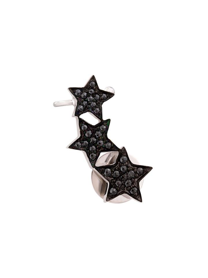Alinka Stasia Triple Star Diamond Ear Cuff, Women's, Metallic, 18kt White Gold/diamond