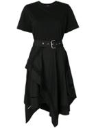 3.1 Phillip Lim Asymmetric-hem Flared Dress - Black