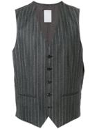 Estnation Striped Waistcoat - Grey