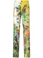 Dolce & Gabbana Tropical Print Trousers - Multicolour