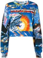 Moschino Space Print Cropped Sweater - Multicolour