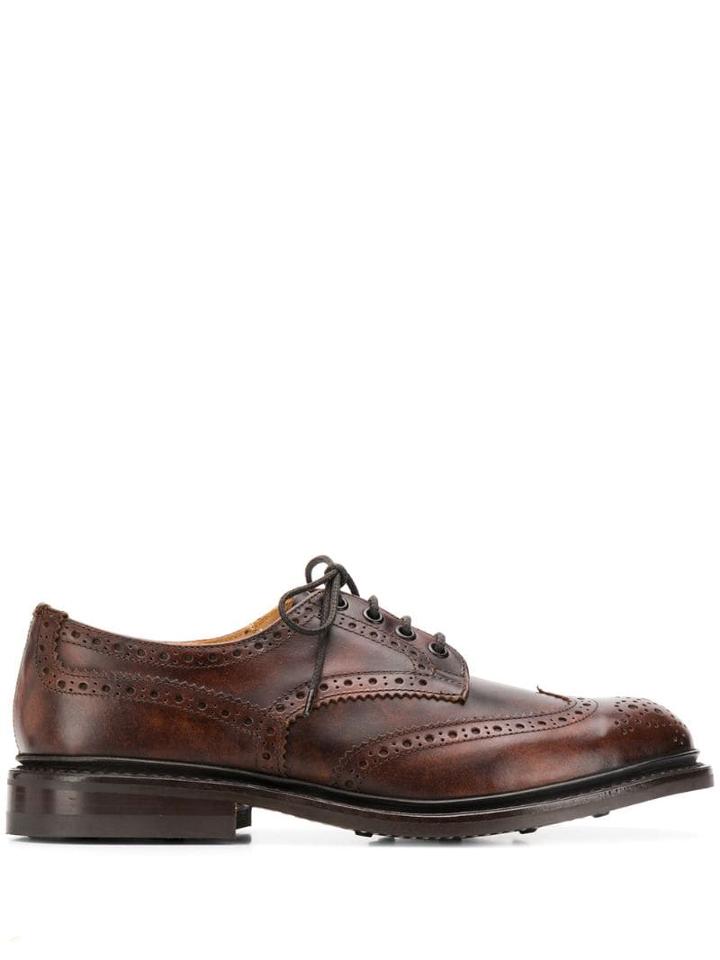 Trickers Dainite Sole Derby Shoes - Brown