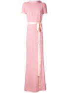 Paule Ka - Short Sleeve Gown - Women - Polyester/triacetate - 38, Women's, Pink, Polyester/triacetate