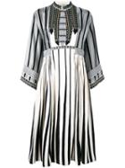 Etro - Striped Boho Dress - Women - Silk/cotton - 44, Black, Silk/cotton