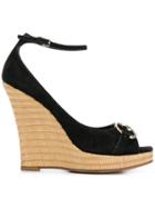 Gucci Vintage 1990's Wedge Pumps - Black
