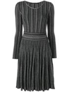 Antonino Valenti Metallic Ribbed-knit Dress - Black