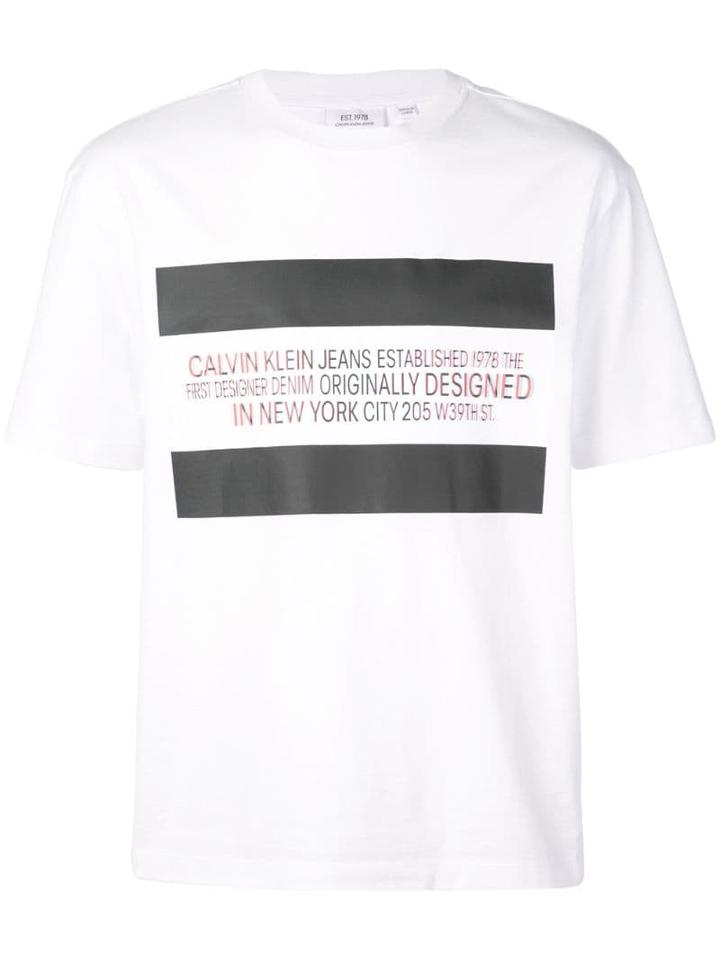 Calvin Klein Jeans Est. 1978 3d Logo T-shirt - White