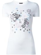 Versace Floral Medusa T-shirt, Women's, Size: 38, White, Viscose/spandex/elastane